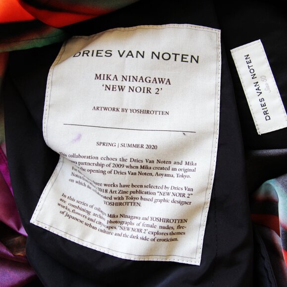 BNWT SS20 DRIES VAN NOTEN x YOSHIROTTEN ROAL PRINT COAT 50 - Picture 10 of 15